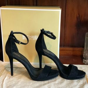 Michael by Michael Kors Hutton Heels Black Suede